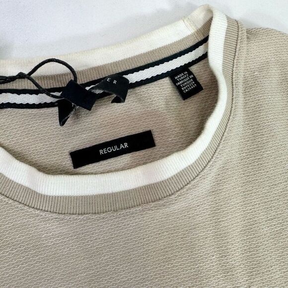 Ted Baker Bowker Shirt Mens 3 Medium Tan Crewneck New Classic Clean Pullover - Picture 5 of 9